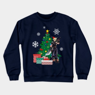 Cloud Strife Around The Christmas Tree Final Fantasy Crewneck Sweatshirt